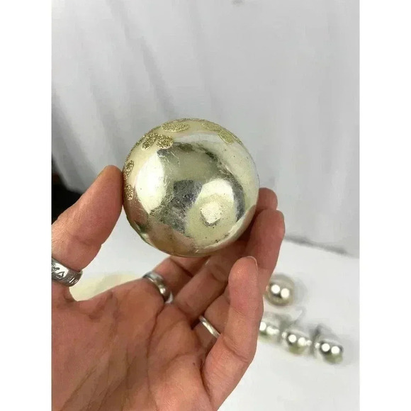 VTG Lot of 8 Mercury Glass Ornaments Holiday Christmas Gold Silver Shiny Brite - Picture 13 of 14